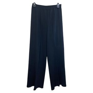 Ming Wang Pull-On Knit Wide Leg Pants Black Size XS
